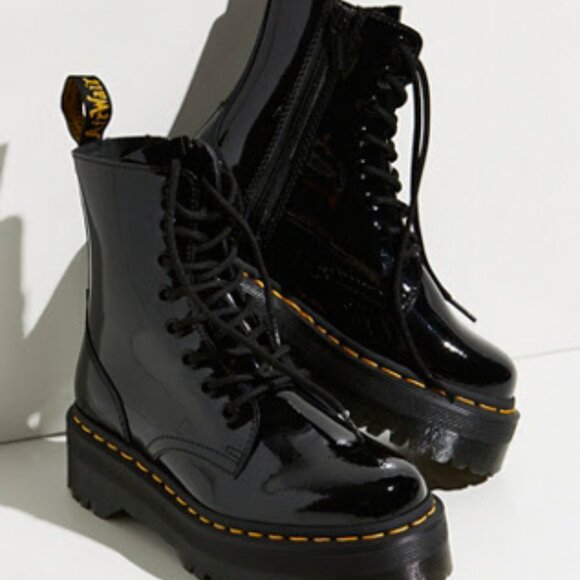 Dr. Martens Jadon Black Patent Leather Boots US 6 / EU 37 ⚫️✨ - Picture 3 of 7